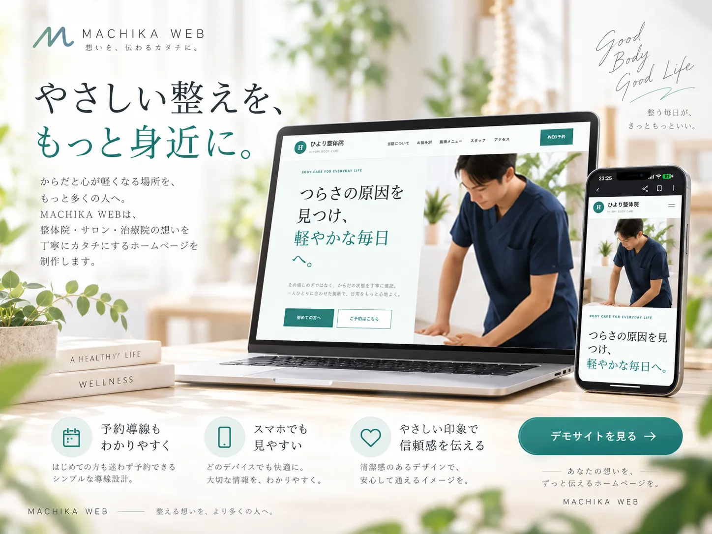 整体院・治療院ホームページ制作サンプル